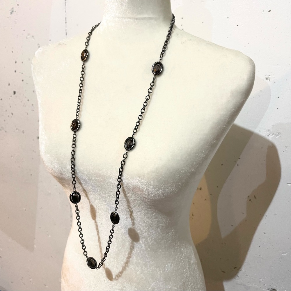 necklace black / grey chain